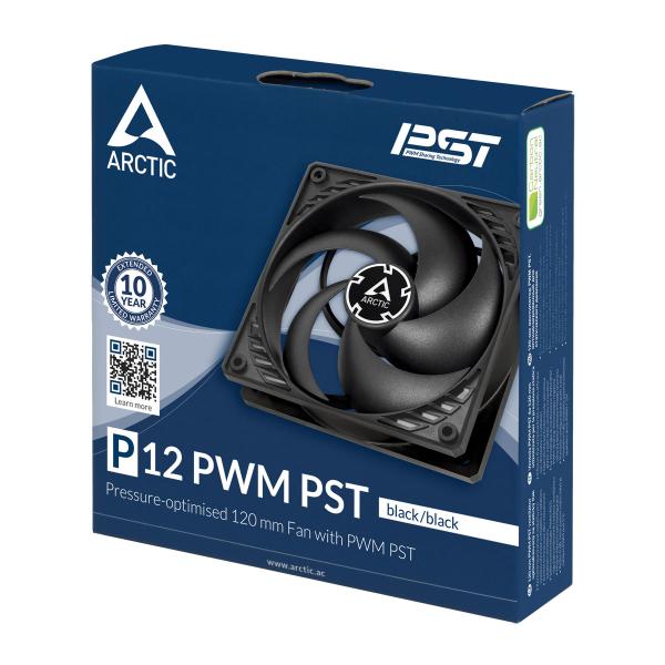 ARCTIC P12 PWM PST – 120 mm Lüfter Hoher statischer Druck Leise Langlebig